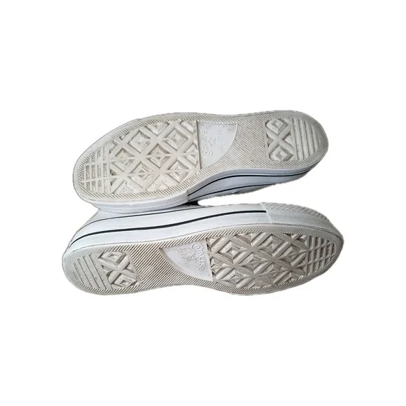 Converse Chuck Taylor All Star Clean White Leather Platform 561680C Sz 8.5 #1383 - Picture 6 of 13